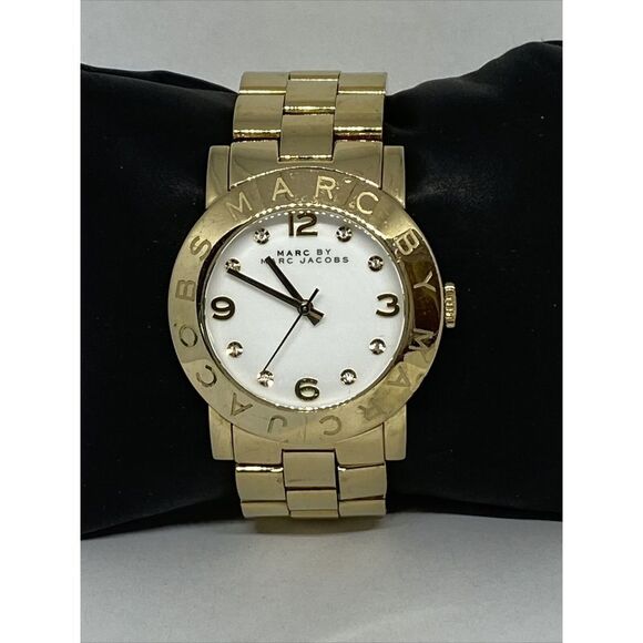 Marc Jacobs Amy MBM3056 Women's Stainless Steel Analog White Quartz Watch LJ425 - Picture 1 of 12